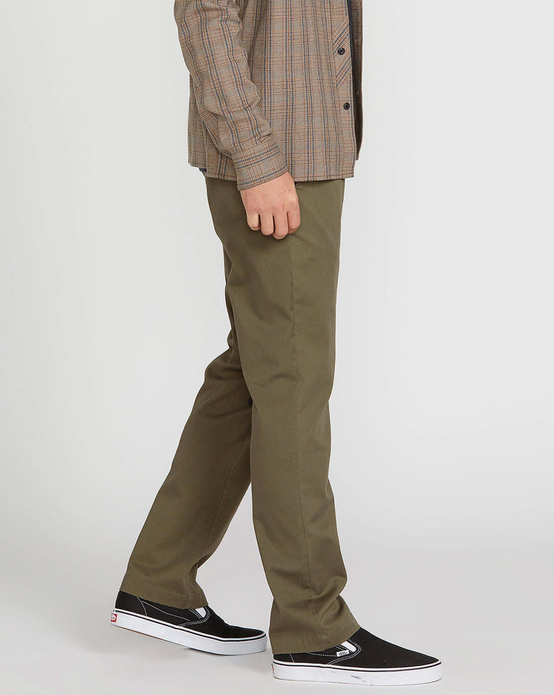 Calça Volcom Especial Sarja Frickin Modern Stretch Verde