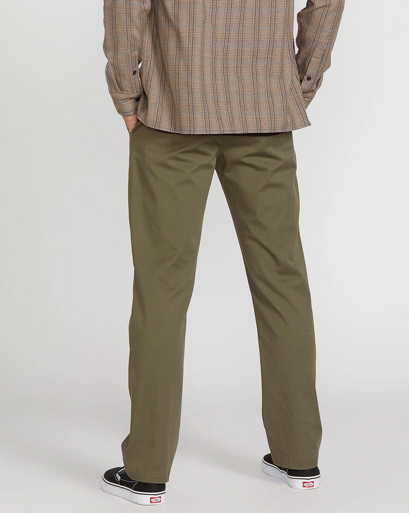 Calça Volcom Especial Sarja Frickin Modern Stretch Verde