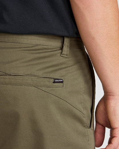 Calça Volcom Especial Sarja Frickin Modern Stretch Verde