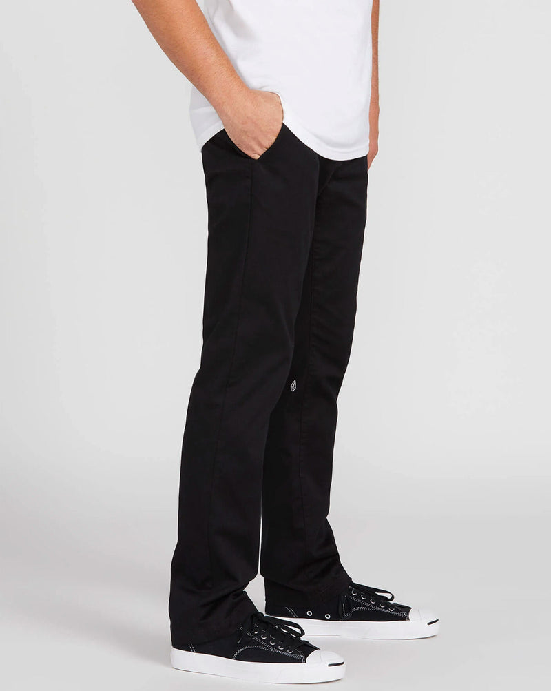 Calça Volcom Especial Sarja Frickin Modern Stretch Chino Preta