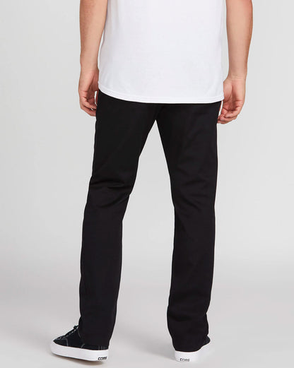 Calça Volcom Especial Sarja Frickin Modern Stretch Chino Preta