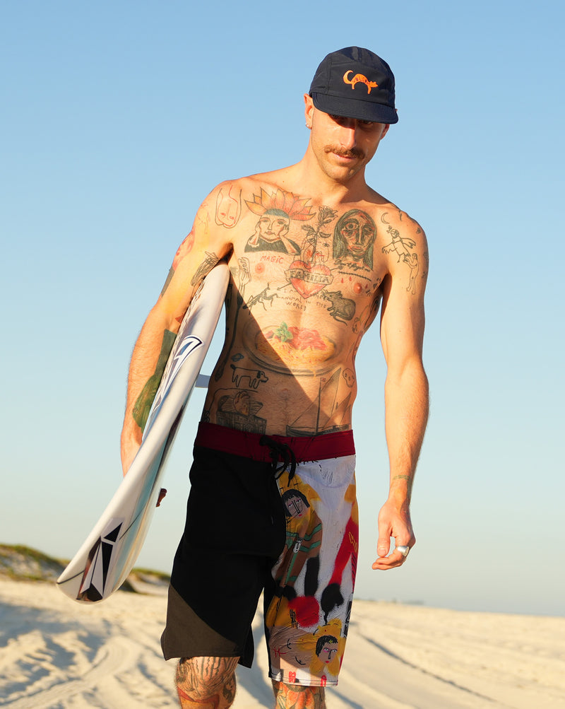 Boné Volcom FA x Alucinandinho J Fox Azul Marinho