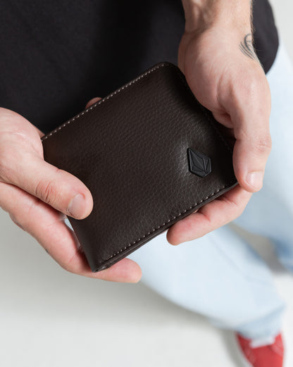 Carteira Volcom Metal Stone Marrom