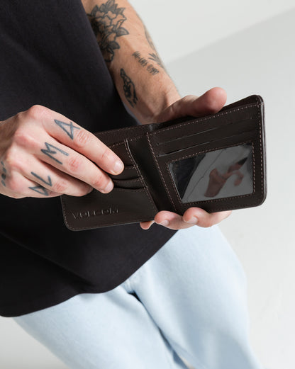 Carteira Volcom Metal Stone Marrom