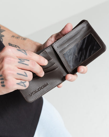 Carteira Volcom Metal Stone Marrom