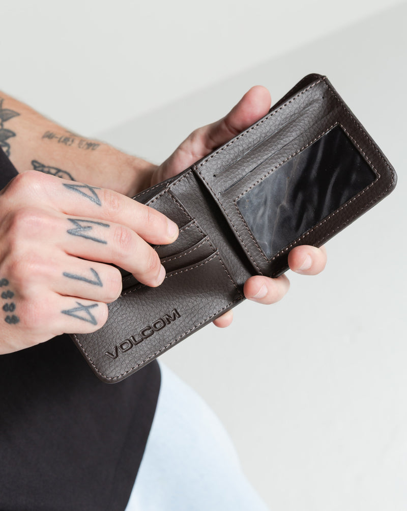 Carteira Volcom Metal Stone Marrom