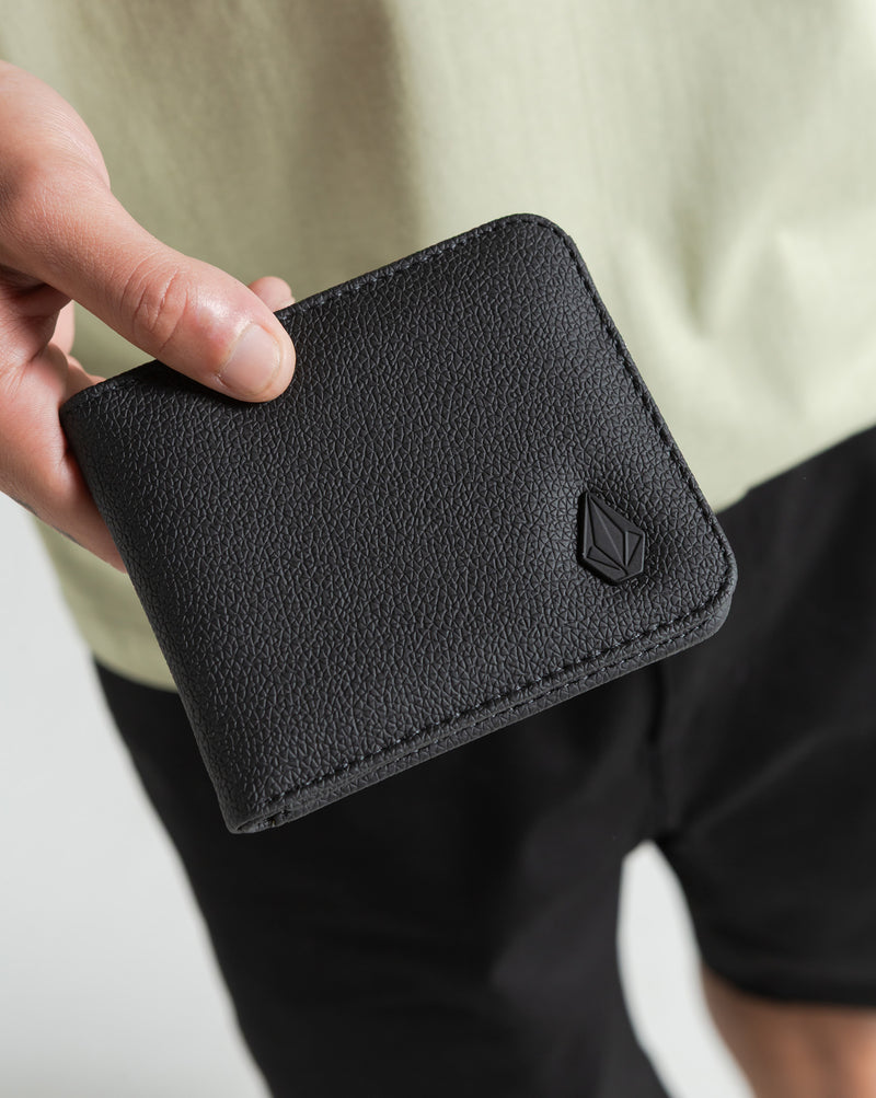 Carteira Volcom Metal Black Stone Preta