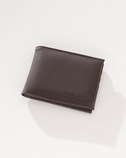 Carteira Volcom Slim Stone Marrom Escuro