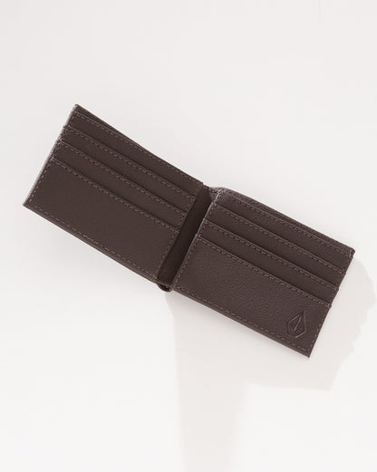 Carteira Volcom Slim Stone Marrom Escuro