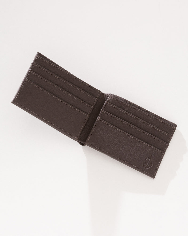 Carteira Volcom Slim Stone Marrom Escuro