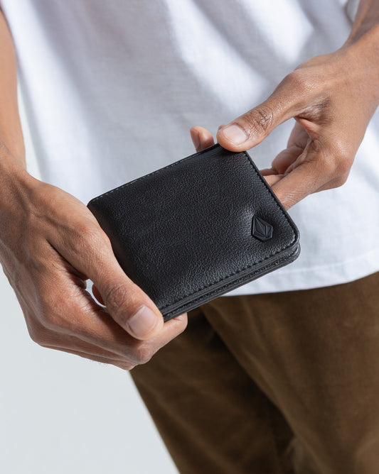 Carteira Volcom Metal Black Stone Preta