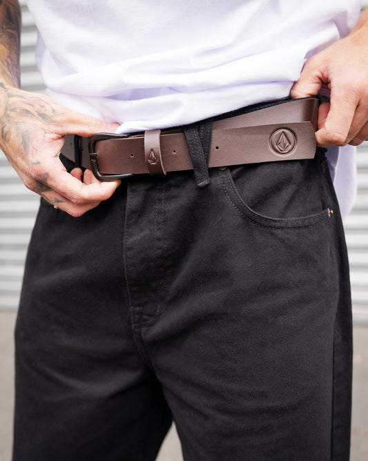 Cinto Volcom Clone Marrom Escuro