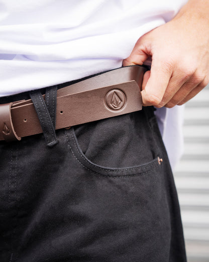 Cinto Volcom Clone Marrom Escuro