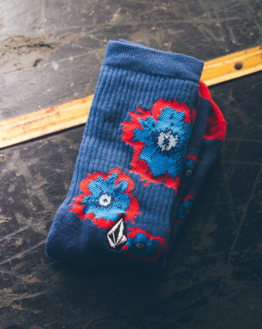 Meia Volcom Flower Marinho