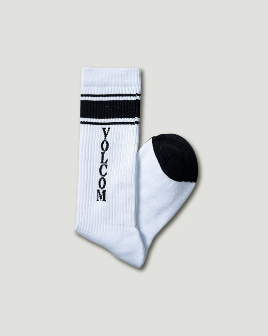 Meia Volcom High Stripe Branca