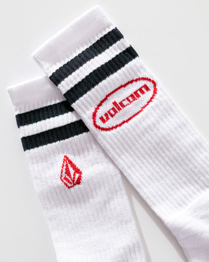 Meia Volcom Flat Spot Branca