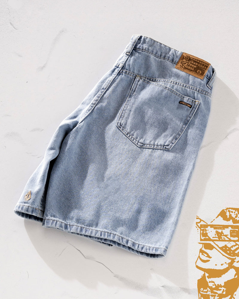 Bermuda Jeans Volcom Blue Delavê Kinkade