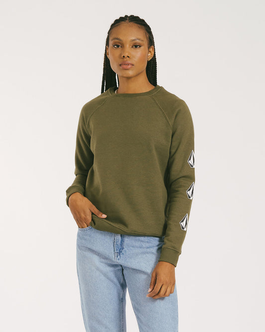 Moletom Volcom Careca Deadly Stone Verde