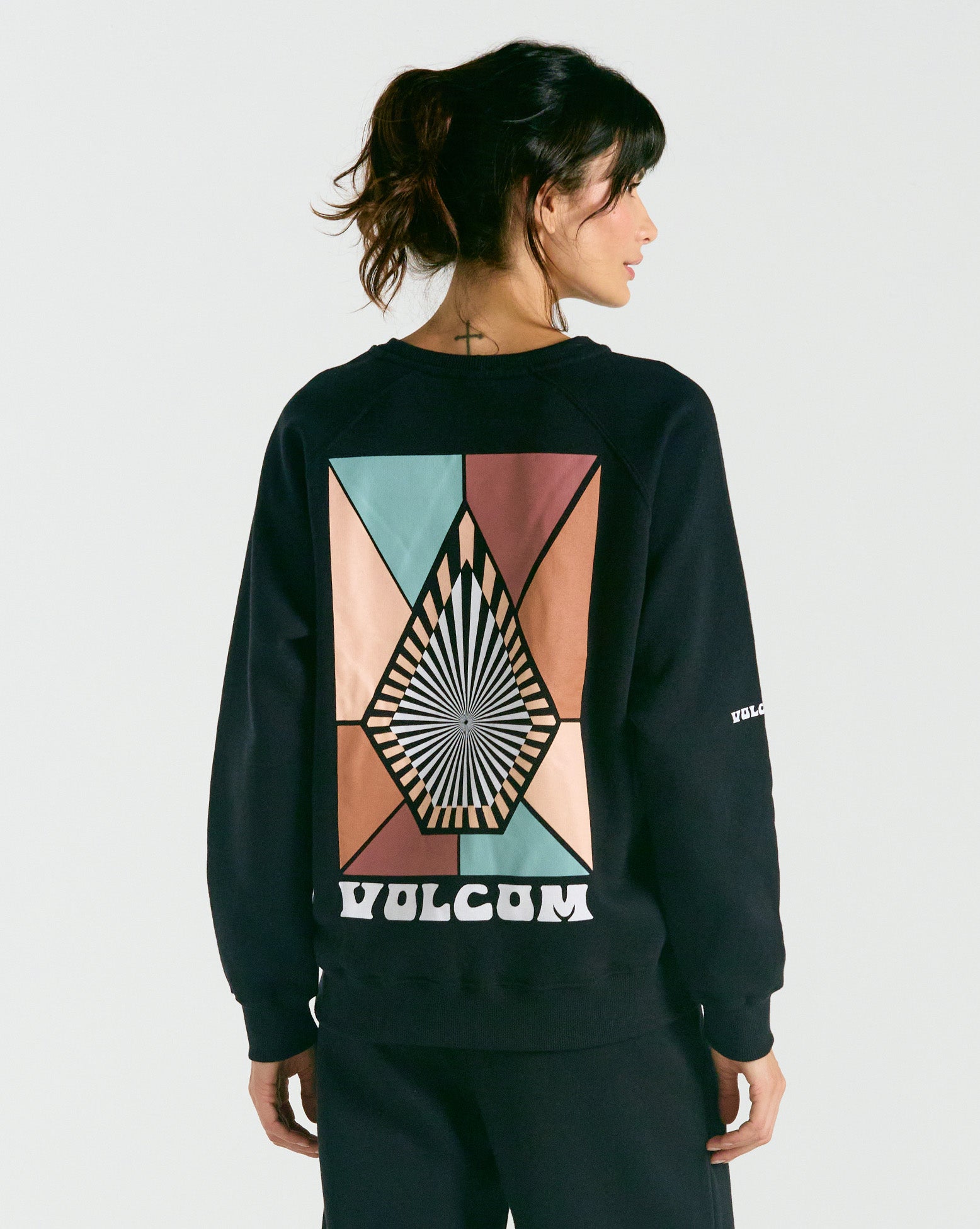 Volcom Stone Colage Moletom Volcom Careca Stone Magic Preto - Volcom Brasil - Loja Oficial