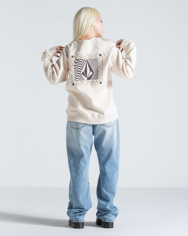 Moletom Careca Volcom Stone Crew Off White