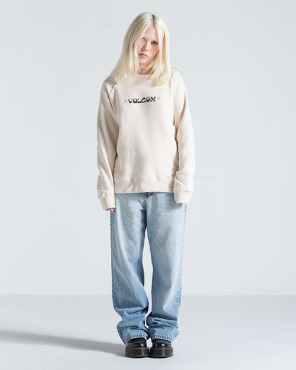 Moletom Careca Volcom Stone Crew Off White