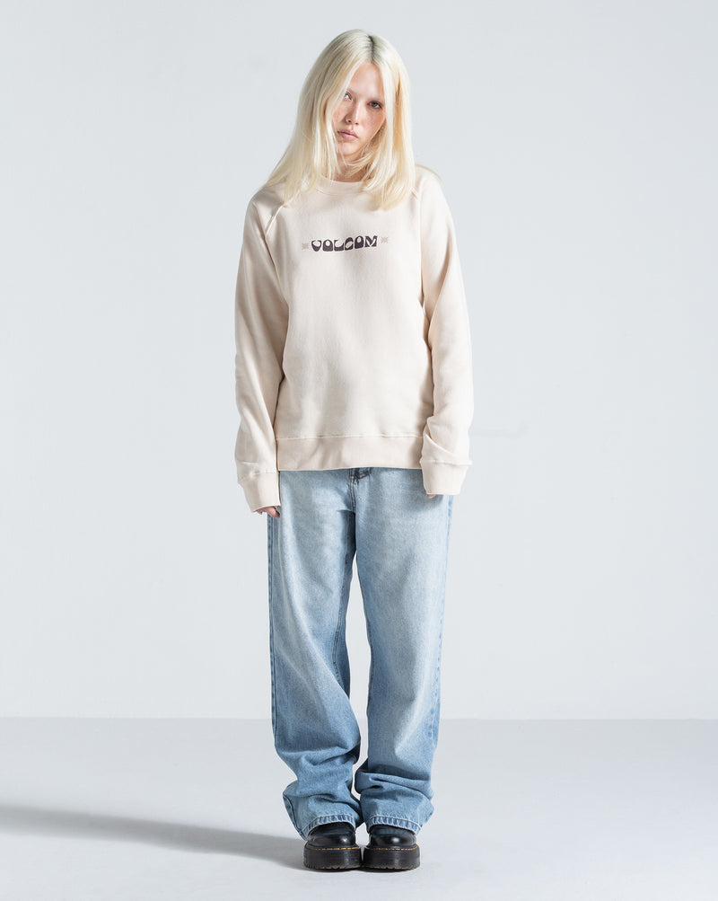 Moletom Careca Volcom Stone Crew Off White