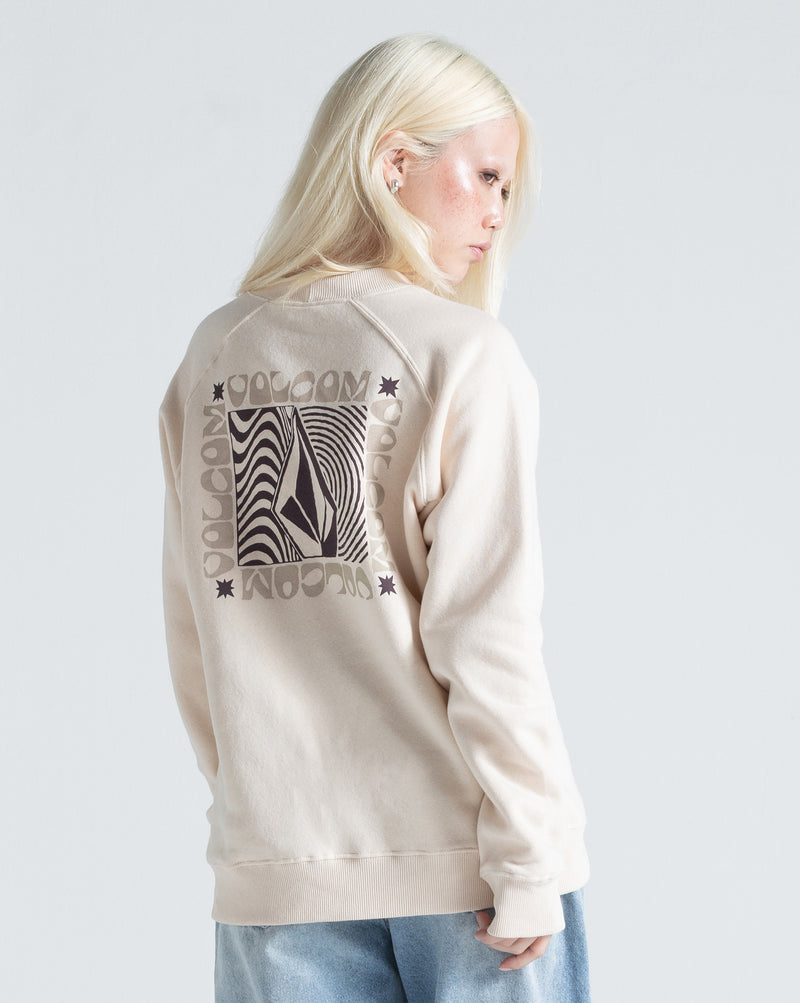 Moletom Careca Volcom Stone Crew Off White