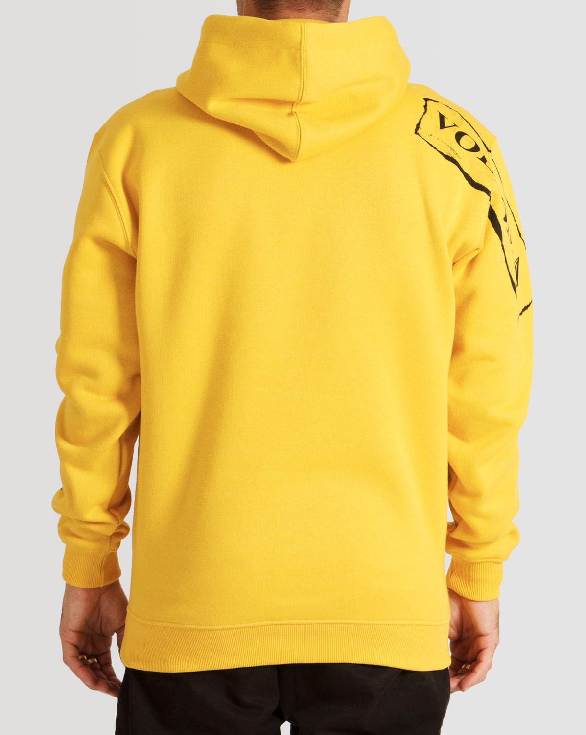 Moletom Volcom Canguru Texture Amarelo