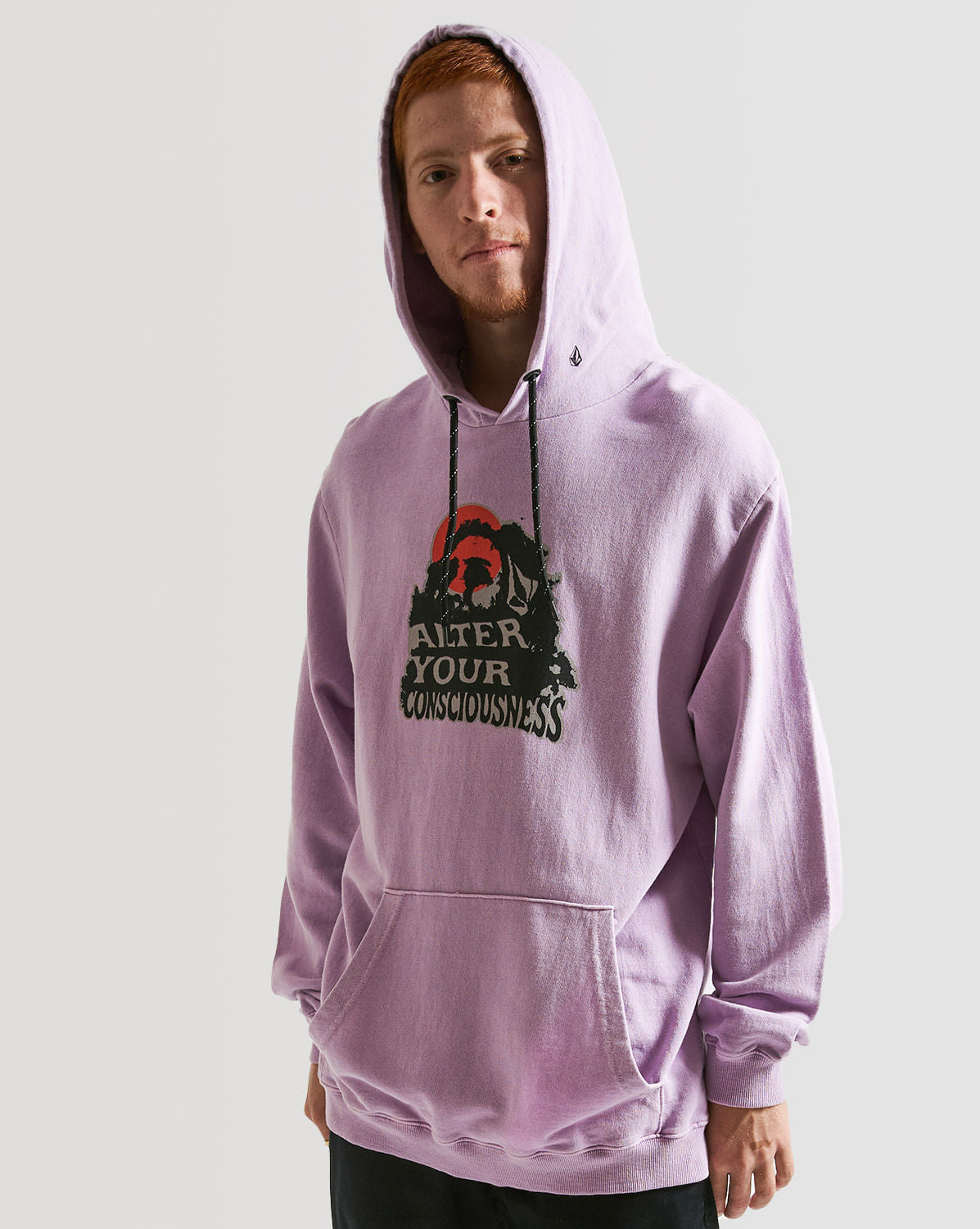 Moletom Volcom Canguru Shockwave Roxo