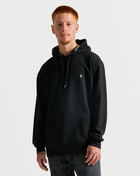 Moletom Volcom Canguru Single Stone Preto