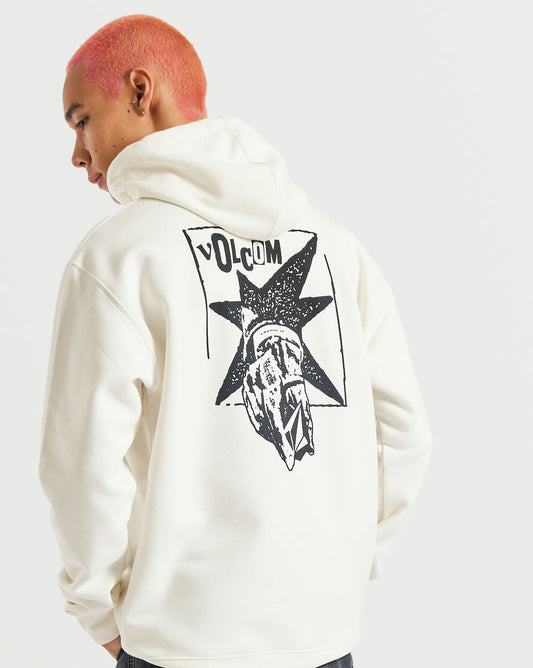 Moletom Volcom Canguru Heritage Off White