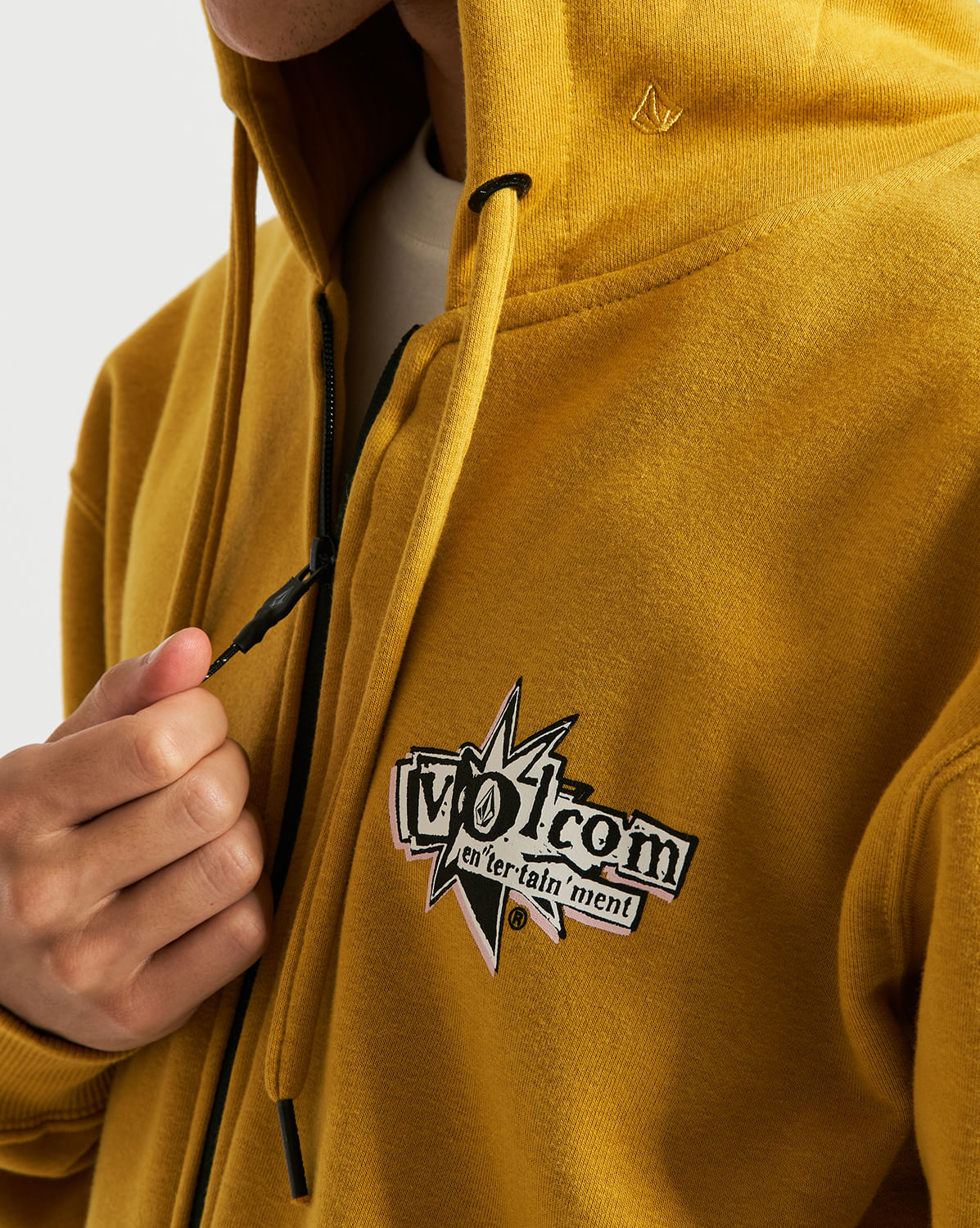 Moletom Volcom Canguru Ent Amarelo