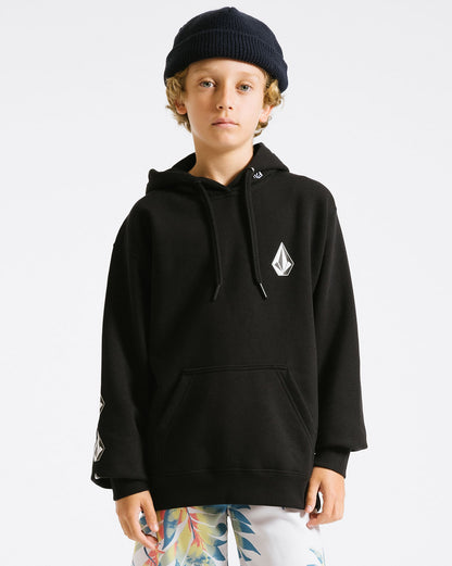 Moletom Volcom Canguru Iconic Juvenil Preto