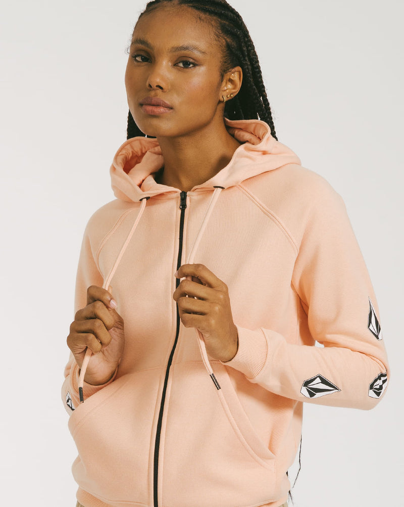 Moletom Volcom Canguru Deadly Stone Rosa