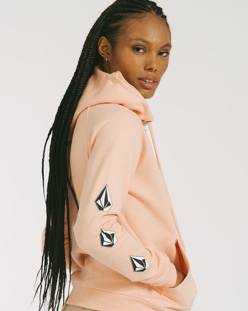 Moletom Volcom Canguru Deadly Stone Rosa