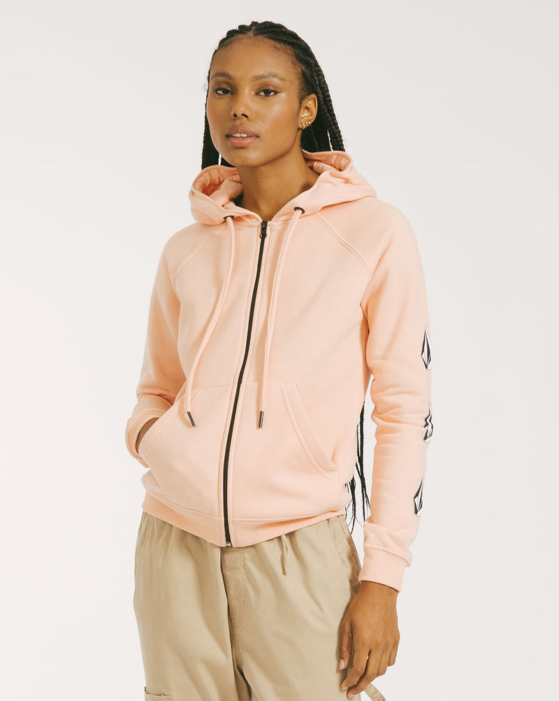 Moletom Volcom Canguru Deadly Stone Rosa