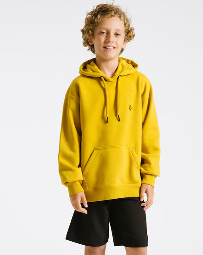 Moletom Volcom Canguru Single Stone Juvenil Amarelo