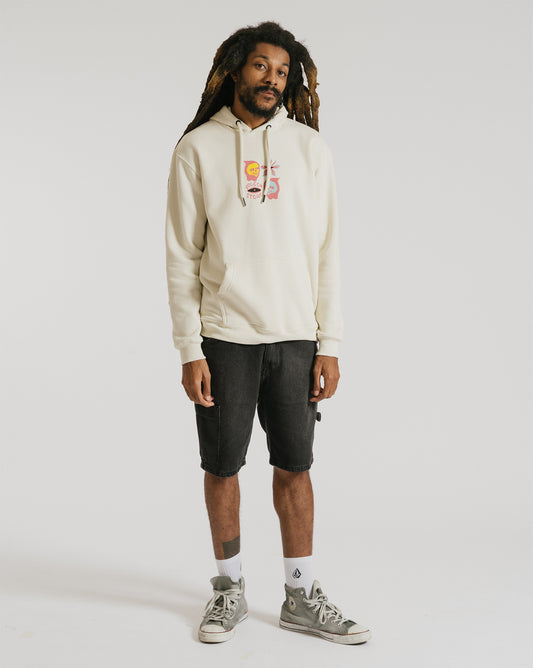 Moletom Volcom Canguru Earth Tripper Off White