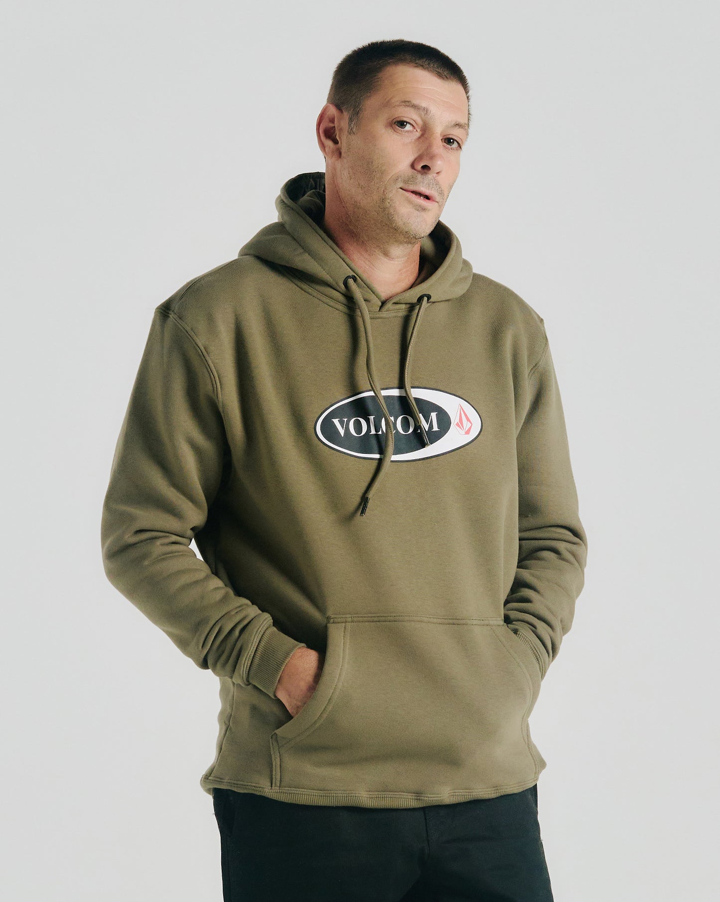 Moletom Volcom Canguru Elipstone Militar