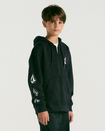 Moletom Volcom Canguru Iconic Juvenil Preto