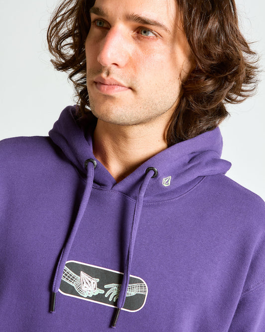 Moletom Volcom Canguru Galactic Roxo
