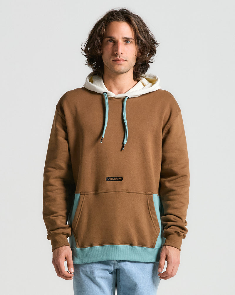 Moletom Volcom Canguru Forzee Marrom