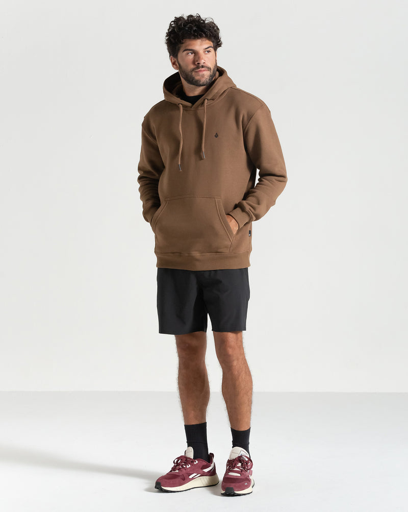 Moletom Volcom Canguru Single Stone Marrom