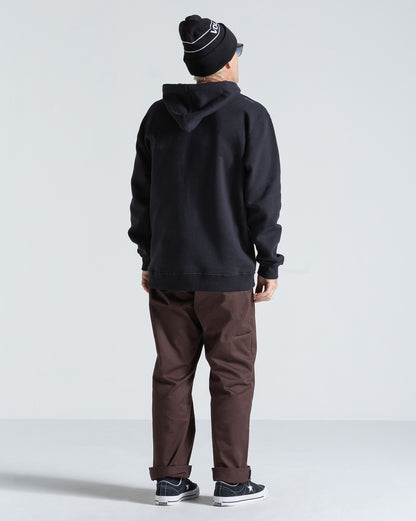Moletom Canguru Aberto Volcom Single Stone Preto