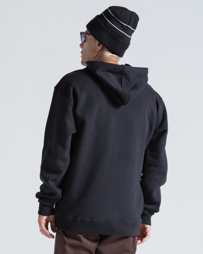 Moletom Canguru Aberto Volcom Single Stone Preto
