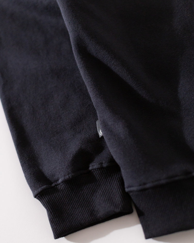 Moletom Canguru Aberto Volcom Single Stone Preto