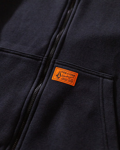 Moletom Canguru Aberto Volcom Axestone Preto