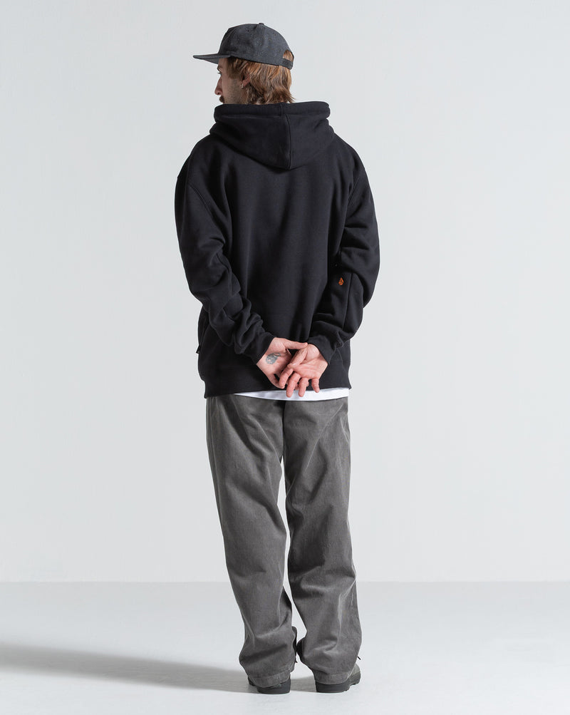 Moletom Canguru Aberto Volcom Axestone Preto