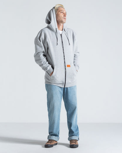 Moletom Canguru Aberto Volcom Axestone Cinza Mescla