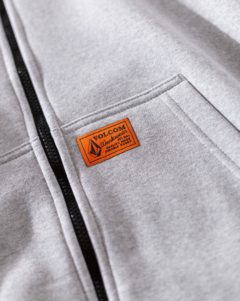 Moletom Canguru Aberto Volcom Axestone Cinza Mescla